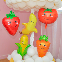 Fruit balloon Banana strawberry radish tomato watermelon orange cabbage grape aluminum film balloon vegetable balloon