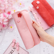 Lin Miaomiao same stationery box Japanese pen bag Japanese style cherry blossom pencil female ins Japanese Harajuku style retro
