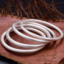 Douyin explosion 999 foot silver ancient method men and women bracelet inheritance series closed solid glossy matte custom hand