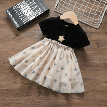 Girls summer dress new dress tide 2020 Summer Korean children Super foreign air gauze dress fashion girl baby skirt