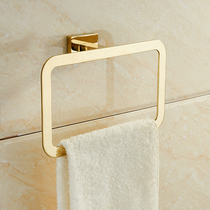 Laer towel ring ring Golden non-perforated toilet bathroom towel bar creative simple Nordic towel shelf