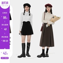 Gross half body dress A woman with a high waist and a thin spring and autumn season 2022 The new small sub-medium long short skirt