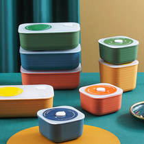 Day-style lunch box Lunch Box Refreshing for work group Students High Temperature Resistant Dining Box Microwave plastic Fruit Small Cap