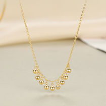 Winy Eardrops Round Pearl Necklace Women Golden Ins Small Crowd Light Extravaganza Superior 2021 New Valentines Birthday Gifts