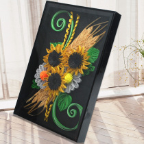 diy sunflower derived paper set handmade material package student adult beginner paper drawing line drawing drawing drawing drawing paper strip