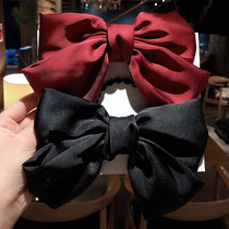 Shaking sound Net red same oversized bow hairclip red head rope clip JK hair rope female hair accessories top clip hair card