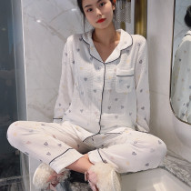 Japan Gelato Autumn Pure Cotton Cotton Cloth Pajamas Lady Love Long Sleeve Minimalist Residence Wear Outsuit Jacket