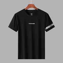 2022 Summer New Men Short Sleeve T - shirt Roll - collar T - shirt Mens Large - size loose