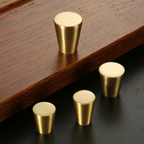 Modern minimalist Nordic light and luxurious drawer small handle Ming-fit cabinet wardrobe Sub-pure copper tea table cabinet door handle single hole