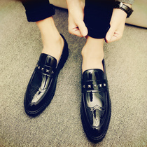 British pointy casual shoes men and Korean edition lazy footwear bright shoes nightclub hairdresser climax shoes