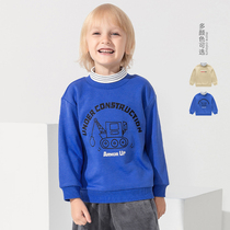 Balabala boys sweatshirt thickened 2021 Winter fit new childrens blouse fake two tides 201421121106