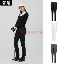 South Korea DESCENTE di Sante 21 Autumn Golf Suit Women Sashimi Microlaga Suede Warm Long Pants