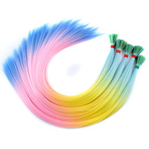 Pie some wigs rainbow color pick up wigs hair clip hair clay hair chromosome show dress