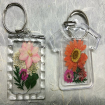 Keychain diy pressed flower keychain pressed flower material blank keychain diy handmade material embossing material