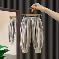 Girls pants autumn and winter 2021 new children Korean leisure sweatpants Baby Baby Baby autumn clothes