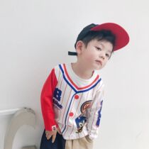 BAPE Chauded boy dress male and female child baby cute ape 100 lap fake two long sleeve undershirt blouse