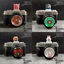  Brown bear Nicole rabbit set cartoon creative SLR camera lens cover protective cover three-dimensional hot shoe cover combination