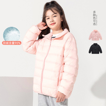 Ballabala girl light thin down jacket 2021 winter dress new child jacket warm wave 202421107202