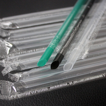 Independently packed black green clear straight pointed milk tea cold drink juice bar cafe disposable straw