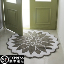 South Korea Import Round Carpet Pure Cotton Ground Mat Full Cotton Living Room Tea Table Bedside Hanging Basket Computer Chair Cushion