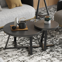 Ingenious Nordic new product Rock plate coffee table Living room net Black tea table Household small household creative tea table Light luxury side table