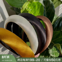 Deessesicile European And European Temperament Brief Pearly Pearls Satin Round Head Pure Color Sponge Fabric Hair Stirrup Hair Stirrup Hair Accessories