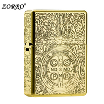 zorro zorro lighter armor Constantin personality windproof men domestic kerosene lighter seal waterproof