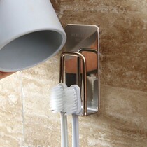 Nail-free adhesive-type stainless steel hanging toothbrush holder suction wall type toothbrush wall-mounted mouthwatering cup brushing cup shelf shelving