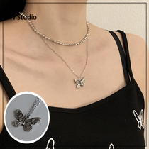 INstudio20 Summer Korean online brand peachvin new hollowed-out butterfly 100 lap necklace