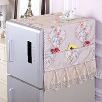 Single and double washing machine door cover towel microwave oven split cover towel refrigerator cover oil proof cover dust cover cloth sunscreen