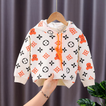 Spring and Autumn Childrens Clothing Boys and Girls Sweats Hooded 2021 New Korean version of foreign style childrens casual baby coat Spring clothing