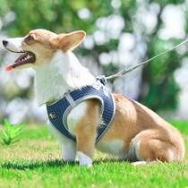 New Pet Traction Rope Braces Reflective Breathable Chest Harness Vest-Style Item Ring Dog Rope Small Dog Out