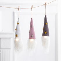 Christmas tree decoration pendant ornaments Santa Claus beard charm Christmas decoration Shop pendant scene decoration