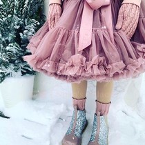 Division Horse Warm Up Spot Dolly Children Fairy Skirt Ballet Dancer Dress Cake Dress Cute sweet and retro pure color