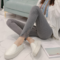 Underpants woman anti-walking light external wearing summer slim fit high waist tight close-up Hip Elastic Big Code Lace Pure Cotton