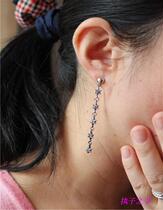 Crotide Cards Classic GD925 Pure Silver Cross Vee Wire Six Manga Star Earrings Earrings Earrings Earrings Earrings