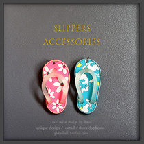 Export single trickle mini slippers pendant Flip-flops bag hanging car key chain gift