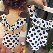 Girl Baby Bo Spot Bathing Suit Children Korea Cute Female Baby Children Conjoined Swimsuit Princess Kid Spa