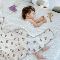Baby soy bean appeasement gauze small cover blanket Sub-baby Summer thin quilt Kindergarten summer cover by children Summer quilt