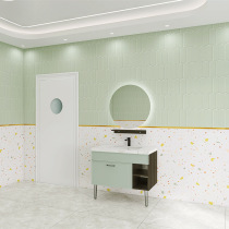 Imitation water grinding stone custom integrated wall panel toilet waterproof wall buckle plate bedroom dining room half wall decorative wall panel