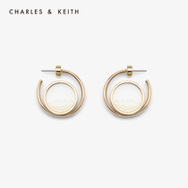 CHARLESKEITH AUTUMN AND winter NEW PRODUCTS CK5-41430047 TRANSPARENT MATERIAL STITCHING WOMENS PERSONALITY EARRINGS