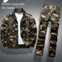 Pure cotton electro-welded and anti-scalding work suit mens abrasion resistant camouflamed clothing relaxed labor and clothing Spring and autumn site tooling thickened