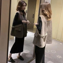 Short Lamb Suede Horse Chia Women Autumn Winter Outwear 2022 New Korean version Loose Fur Integrated Kan Shoulder Horse Jacket Jacket