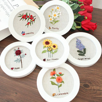 Embroidered diy handmade original cloth art creative self-embroidered piece of ancient wind embroidered with adult suembroidered material bag