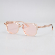 Pink transparent frame sunglasses retro handmade sunglasses can be matched with myopia eye frame male pink sunglasses female