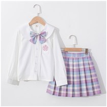 jk uniform Autumn and winter girls summer 10-year-old childrens summer skirt suit School uniform genuine college style full set of spring clothes