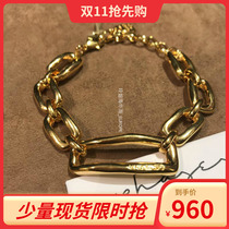 Flash hair limited special price Spanish Tide brand UNOde50 mens bracelet female ring ring ring gold-plated silver handmade personality
