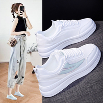 Small White Shoes Women Shoes 2022 Spring 100 Hitch Sports Casual Ins Tide Net Face Breathable Spring Thick Underflow Row Board Shoes