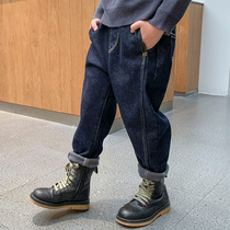 Boys autumn jeans 2021 New trousers in big Children leisure Korean loose spring and autumn 12 years old 15 pants single