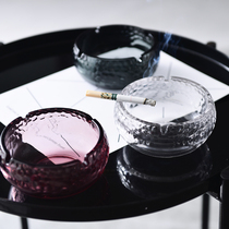 Nordic Wind Hammer Ripples Crystal Glass Ashtrays Creativity Fashion Office Living-room Tea Table Decorative Pendulum of Smoke Trays